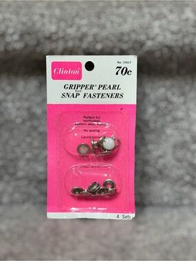 Vintage Clinton Gripper Pearl Snap Fasteners Western Sewing Notions NOSâ USA
